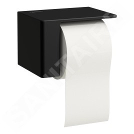 Laufen VAL - Porte-rouleau toilette avec couvercle, noir mat H8722807160001