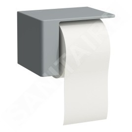 Laufen VAL - Porte-papier toilette avec couvercle, graphite mat H8722807580001
