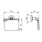 Ideal Standard IOM - Porte-rouleau toilette avec couvercle, noir soyeux A9127XG