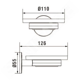 Laufen Cana - Porte-savon avec support, verre/chrome H3831310040001