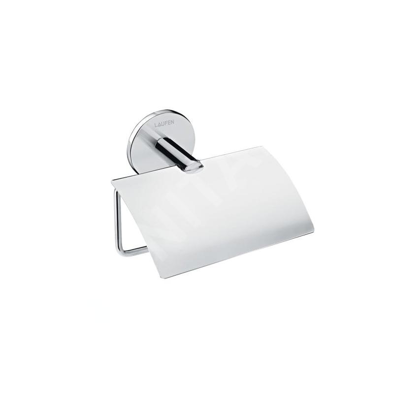 Laufen Cana - Porte-papier de toilette avec couvercle, chrome H3841320040011