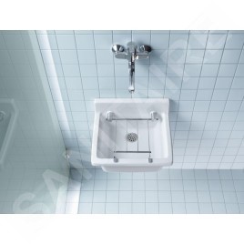 Duravit Starck 3 - Déversoir 480x425 mm, sans trou pour robinetterie, blanc 0313480000