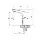 Sanela Robinet infrarouge - Mitigeur automatique de lavabo, alimentation 230 V CA/24V CC, chrome SLU 56