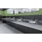 Sanela Robinets Piezo - Mitigeur de lavabo Piezo anti-vandalisme, alimentation 230 V CA/24V CC, inox SLU 93PD
