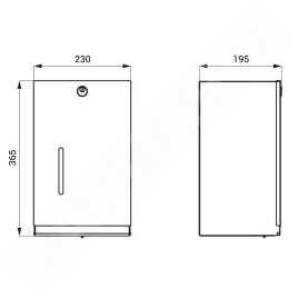 Sanela Distributeurs en inox - Distributeur de désinfectant sans contact, inox SLZN 59E