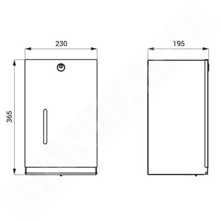 Sanela Distributeurs en inox - Distributeur de désinfectant sans contact, inox SLZN 59E