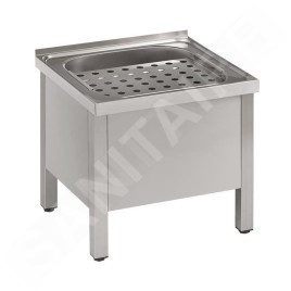 Sanela Vidoirs en inox - Vidoir sur pied 500x460 mm, inox SLVN 03