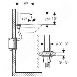 Geberit Brenta - Mitigeur de lavabo électronique, avec mélangeur, alimentation par le générateur, chrome 116.196.21.1