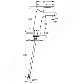 Hansa Twist - Mitigeur de lavabo XL, chrome 09022283