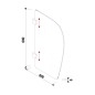 Jika Split - Paroi de séparation pour urinoir, gris H44J6010003011