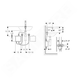 Geberit Brenta - Mitigeur de lavabo thermostatique électronique, alimentation secteur, chrome 116.177.21.1