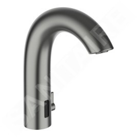 Laufen Curvetronic - Mitigeur de lavabo électronique, avec mélangeur, alimentation par batterie, inox brossé HF707153423060