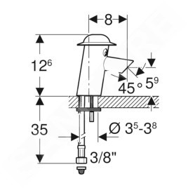 Geberit Bambini - Mitigeur lavabo électronique, enfant, alimentation secteur, chrome brillant 116.209.21.1