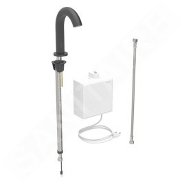 Geberit Piave - Vanne électronique de lavabo, alimentation  secteur, easy to clean,noir mat 116.161.14.1
