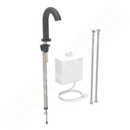 Geberit Piave - Mitigeur électronique de lavabo, alimentation  secteur, easy to clean,noir mat 116.162.14.1