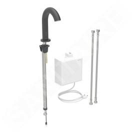Geberit Piave - Mitigeur de lavabo thermostatique électronique, alimentation secteur, easy to clean, noir mat 116.167.14.1