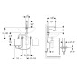 Geberit Brenta - Mitigeur de lavabo thermostatique électronique, alimentation secteur, easy to clean, inox brossé 116.177.SN.1