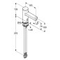 Kludi Zenta SL - Mitigeur de lavabo électronique, alimentation par piles, noir noir 3810039WR