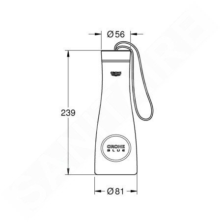 Grohe Blue Home - Bouteille thermo, 450 ml, Cool Sunrise brossé 40848GN0