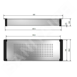 Franke Accessoires - Bol 156x429x54 mm, inox / plastique 112.0394.981