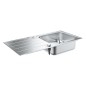 Grohe Éviers - Évier K500 avec garniture de vidage automatique, 1000x500 mm, inox brossé 31563SD1