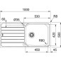 Franke Spark - Évier en inox SKX 611-100, 1000x500 mm 101.0504.059