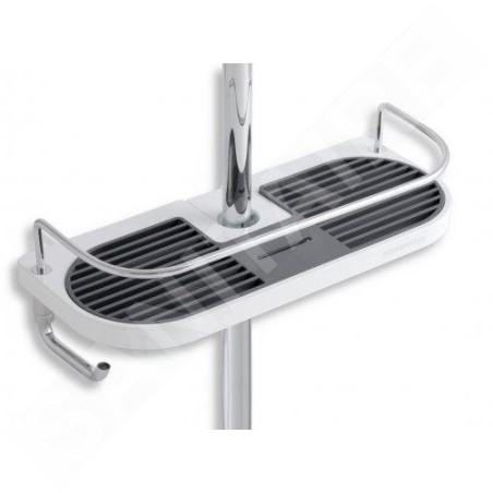 Novaservis Titania Yacore - Tablette universelle avec support coulissant de douche, plastique 65580,1
