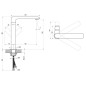 Ravak Flat - Mitigeur de lavabo, noir mat X070174