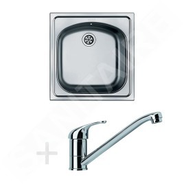 Franke Colonnes - Kit de cuisine N31, évier en inox ETN 610 + robinet FB 250, chrome 101.0283.213