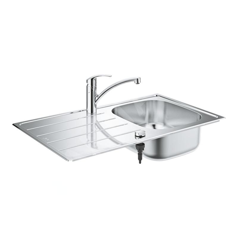 Grohe Éviers - Ensemble évier K200 et mitigeur Eurosmart, inox brossé / chrome 31565SD1
