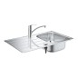 Grohe Éviers - Ensemble évier K200 et mitigeur Eurosmart, inox brossé / chrome 31565SD1