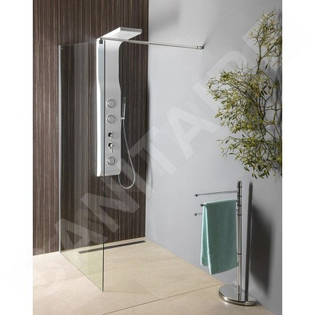 Aqualine Walk-In - Paroi de douche 1000x1900 mm, verre clair WI101