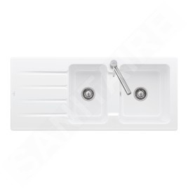 Villeroy & Boch Architectura - Évier en céramique 1160x510 mm avec vidage, CeramicPlus, blanc alpin 338002R1