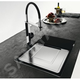 Franke Accessoires - Égouttoir coulissant, 326x440x22 mm, inox/plastique noir 112.0204.360