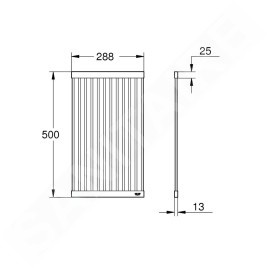 Grohe Accessoires - Bac d'égouttage, 50x29 cm 40858SD0