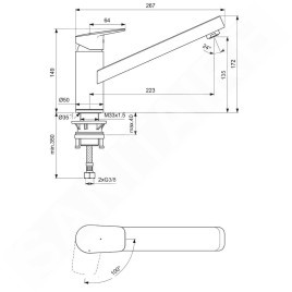 Ideal Standard CeraPlan - Mitigeur d'évier, Bluestart, chrome BD310AA