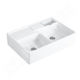 Villeroy & Boch Éviers - Évier en céramique 895x630 mm avec vidage, CeramicPlus, blanc alpin 632392R1