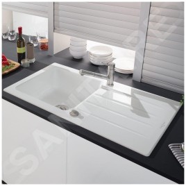 Villeroy & Boch Architectura - Évier en céramique 1000x510 mm avec vidage, CeramicPlus, blanc alpin 336002R1