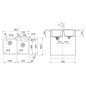 Franke Urban - Évier en fragranit UBG 611-78, 780x500 mm, onyx 114.0700.118