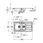 Grohe Éviers - Évier K200 avec garniture de vidage automatique, 965x500 mm, inox brossé 31564SD1