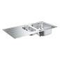 Grohe Éviers - Évier K200 avec garniture de vidage automatique, 965x500 mm, inox brossé 31564SD1