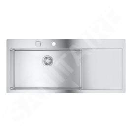 Grohe Éviers - Évier K1000 avec garniture de vidage automatique, 1160x520 mm, inox brossé 31581SD1