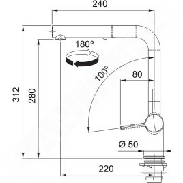 Franke Active New - Mitigeur d'évier FN 6110.082, avec douchette extractible, sahara 115.0653.388