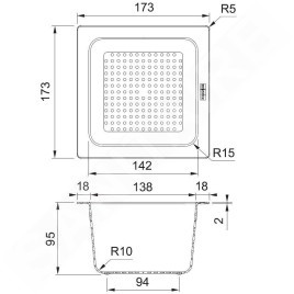 Franke Accessoires - ALL-IN Petit panier égouttoir, gris 133.0655.223