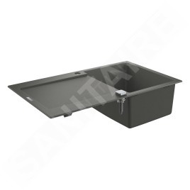 Grohe Éviers - Évier composite K500 avec garniture de vidage automatique, 860x500 mm, gris granite 31644AT0