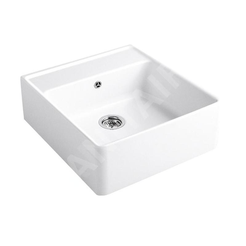 Villeroy & Boch Éviers - Évier en céramique 630x595 mm avec vidage, CeramicPlus, blanc alpin 632061R1