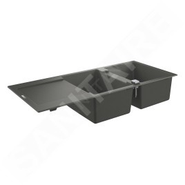 Grohe Éviers - Évier composite K500 avec garniture de vidage automatique, 1160x500 mm, gris granite 31647AT0