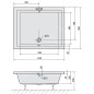Polysan Deep - Receveur de douche profond, 1100x900x260 mm, blanc 72363