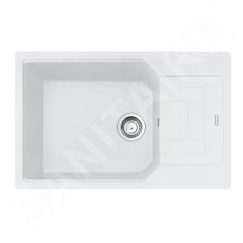 Franke Urban - Évier en fragranit UBG 611-78 BB, 780x500 mm, blanc arctique 114.0700.102