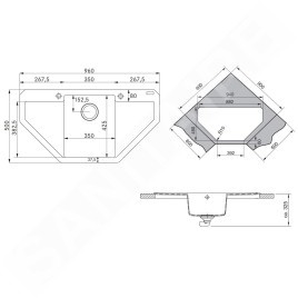 Franke Maris - Évier en fragranit MRG 612 E, 960x500 mm, blanc artic 114.0250.568